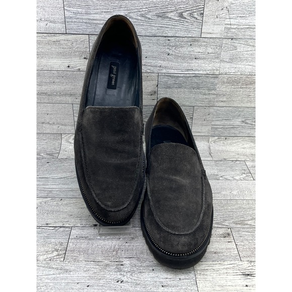 Paul Green Women Gray Suede Slip On Loafer Shoes Size 7.5